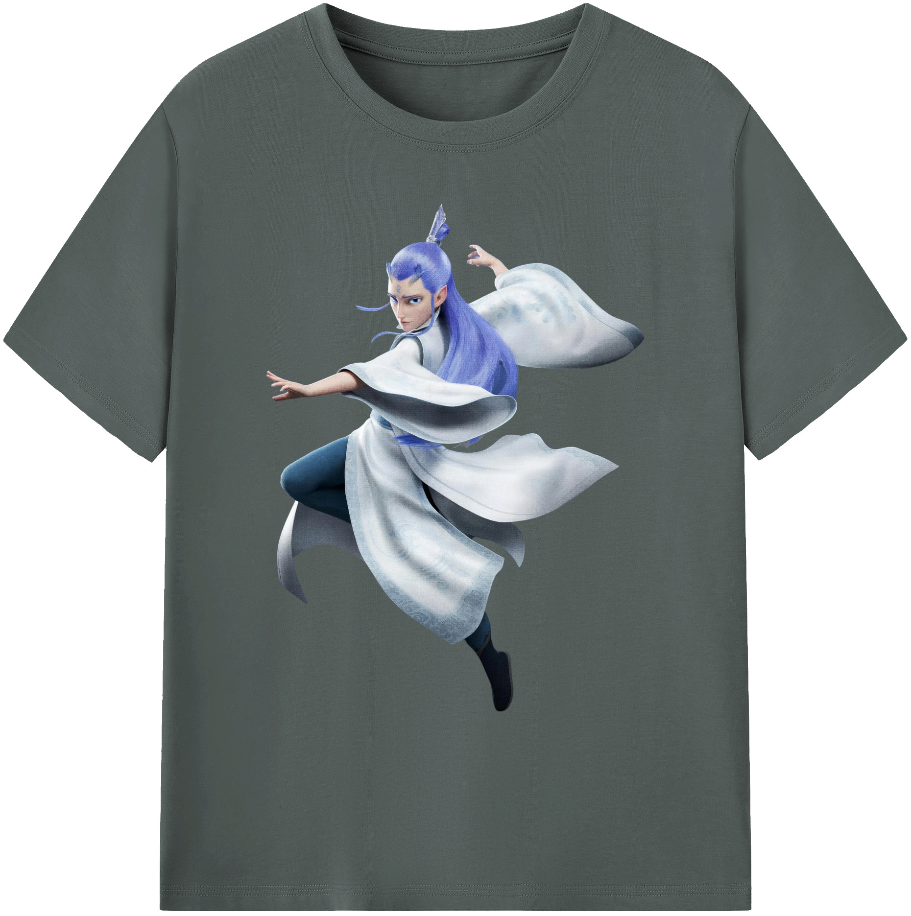 （画像用） Ne Zha 2 ナタ 魔童の大暴れ 綿100％ メンズ半袖Tシャツ｜肌触りやわらか＆通気性